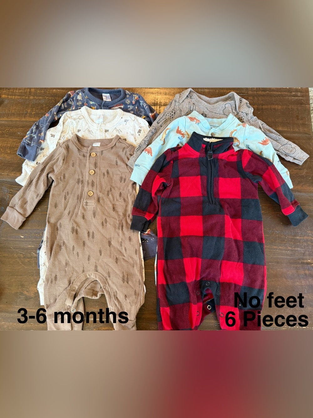 (17) Piece Mixed Lot of Cotton & Fleece 3-6 Month Baby Pjs